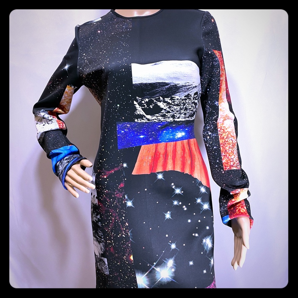 Clover Canyon Space Galaxy Moon Dress fitted 8-10
